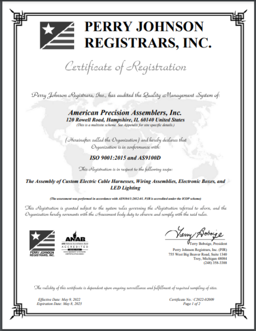 AS9100 Certificate